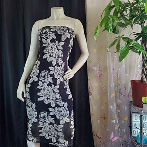 Floweral black dress